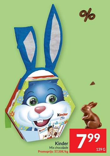Promotions Kinder mix chocolade - Kinder - Valide de 21/03/2023 à 26/03/2023 chez Intermarche