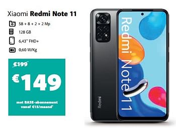Promotions Xiaomi redmi note 11 - Xiaomi - Valide de 16/03/2023 à 03/04/2023 chez Base