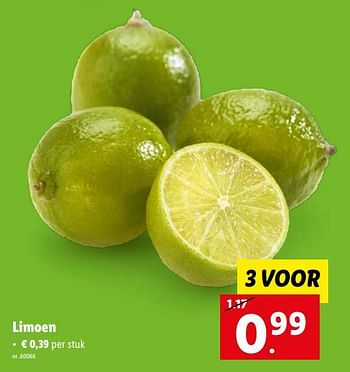 Promoties Limoen - Huismerk - Lidl - Geldig van 22/03/2023 tot 28/03/2023 bij Lidl
