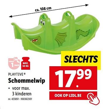 Promoties Schommelwip - Playtive Junior - Geldig van 22/03/2023 tot 28/03/2023 bij Lidl
