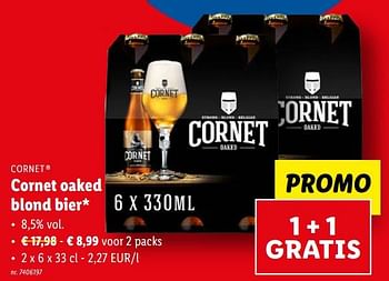 Promotions Cornet oaked blond bier - Cornet  - Valide de 22/03/2023 à 28/03/2023 chez Lidl