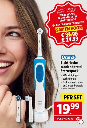 Promotions Oral-b elektrische tandenborstel starterpack - Oral-B - Valide de 22/03/2023 à 28/03/2023 chez Lidl