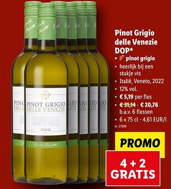 Promotions Pinot grigio delle venezie dop - Vins blancs - Valide de 22/03/2023 à 28/03/2023 chez Lidl