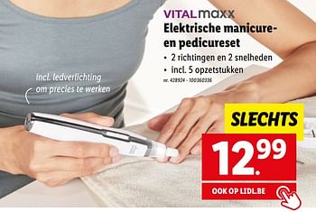 Promoties Vitalmaxx elektrische manicure en pedicureset - Vitalmaxx - Geldig van 22/03/2023 tot 28/03/2023 bij Lidl