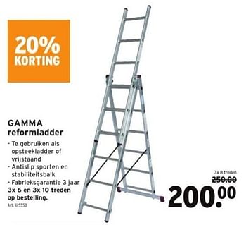 Promotions Gamma reformladder - Gamma - Valide de 15/03/2023 à 28/03/2023 chez Gamma