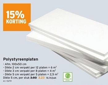 Promoties Polystyreenplaten - Huismerk - Gamma - Geldig van 15/03/2023 tot 28/03/2023 bij Gamma