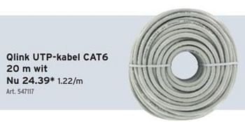 Promoties Qlink utp-kabel cat6 wit - Q-Link - Geldig van 15/03/2023 tot 28/03/2023 bij Gamma