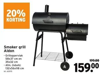 Promoties Smoker grill aldon - Huismerk - Gamma - Geldig van 15/03/2023 tot 28/03/2023 bij Gamma