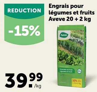 Promotions Engrais pour légumes et fruits aveve - Produit maison - Aveve - Valide de 15/03/2023 à 26/03/2023 chez Aveve