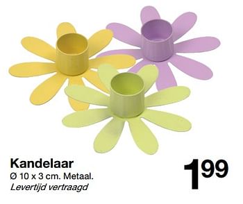 Promoties Kandelaar - Huismerk - Zeeman  - Geldig van 18/03/2023 tot 24/03/2023 bij Zeeman