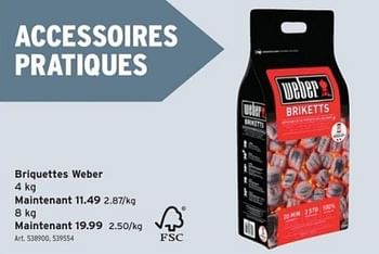 Promotions Briquettes weber - Weber - Valide de 15/03/2023 à 28/03/2023 chez Gamma