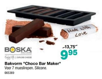 Promoties Bakvorm choco bar maker - Boska - Geldig van 05/03/2023 tot 23/04/2023 bij Home & Co