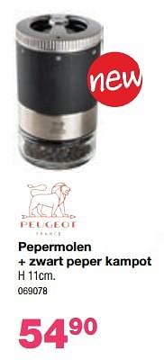 Promoties Pepermolen + zwart peper kampot - Peugeot - Geldig van 05/03/2023 tot 23/04/2023 bij Home & Co
