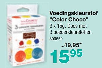 Promoties Voedingskleurstof color choco - Huismerk - Home & Co - Geldig van 05/03/2023 tot 23/04/2023 bij Home & Co