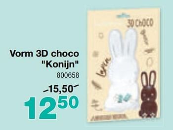Promoties Vorm 3d choco konijn - Huismerk - Home & Co - Geldig van 05/03/2023 tot 23/04/2023 bij Home & Co