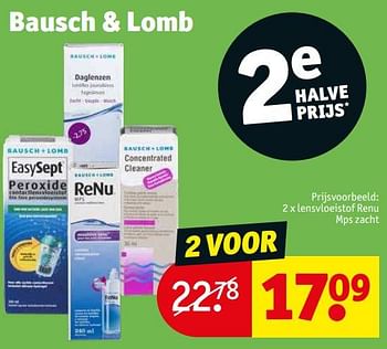 Promoties Lensvloeistof renu mps zacht - Bausch+Lomb - Geldig van 21/03/2023 tot 26/03/2023 bij Kruidvat