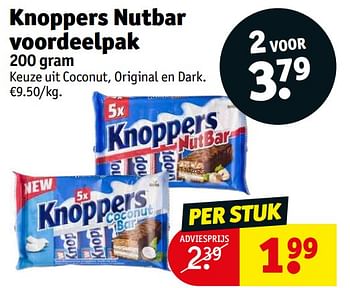 Promotions Knoppers nutbar voordeelpak - Knoppers - Valide de 21/03/2023 à 26/03/2023 chez Kruidvat