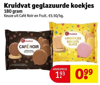 Promotions Kruidvat geglazuurde koekjes - Produit maison - Kruidvat - Valide de 21/03/2023 à 26/03/2023 chez Kruidvat
