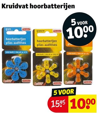 Promoties Kruidvat hoorbatterijen - Huismerk - Kruidvat - Geldig van 21/03/2023 tot 26/03/2023 bij Kruidvat