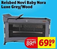 Reisbed novi baby nora luxe grey-wood-Novi