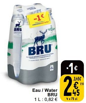 Promoties Eau - water bru - Bru - Geldig van 21/03/2023 tot 27/03/2023 bij Cora