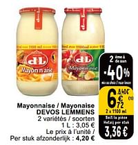 Mayonnaise - mayonaise devos lemmens-Devos Lemmens