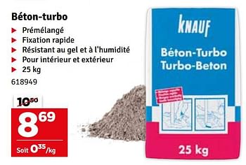 Promoties Béton-turbo - Knauf - Geldig van 21/03/2023 tot 02/04/2023 bij Mr. Bricolage