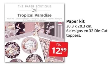 Promotions Paper kit - Produit Maison - Boekenvoordeel - Valide de 18/03/2023 à 26/03/2023 chez BoekenVoordeel