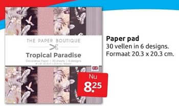 Promoties Paper pad - Huismerk - Boekenvoordeel - Geldig van 18/03/2023 tot 26/03/2023 bij BoekenVoordeel