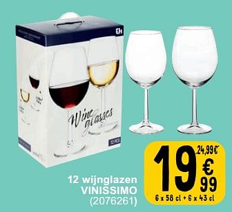 Promoties 12 wijnglazen vinissimo - Huismerk - Cora - Geldig van 21/03/2023 tot 03/04/2023 bij Cora