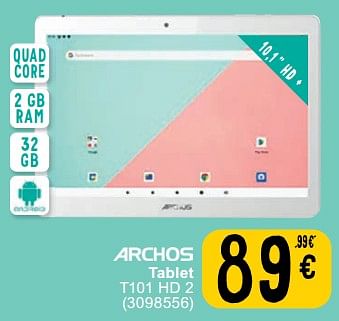 Promoties Archos tablet t101 hd 2 - Archos - Geldig van 21/03/2023 tot 03/04/2023 bij Cora