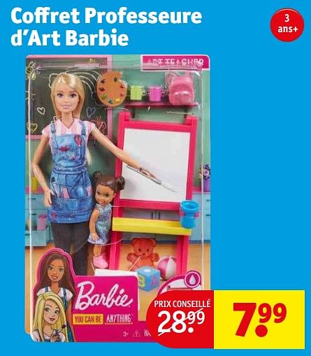 Mattel Coffret Professeure D’art Barbie - Promotie Bij Kruidvat