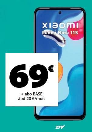 Promotions Xiaomi redmi note 11s - Xiaomi - Valide de 16/03/2023 à 03/04/2023 chez Base