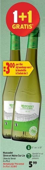 Promoties Muscadet sèvre et maine sur lie l’ame du terroir - Witte wijnen - Geldig van 15/03/2023 tot 11/04/2023 bij Match