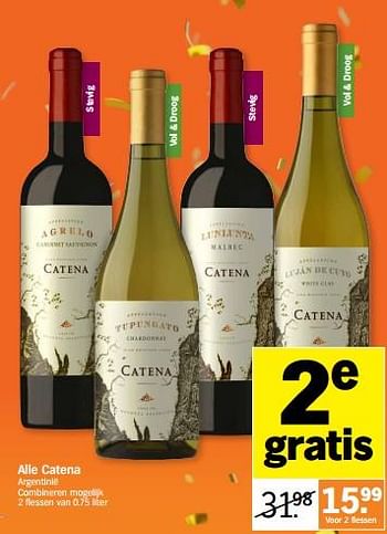Promoties Catena - Rode wijnen - Geldig van 20/03/2023 tot 26/03/2023 bij Albert Heijn