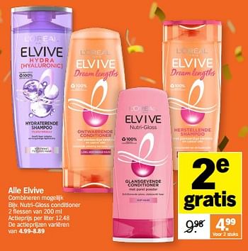 Promoties Elvive nutri-gloss conditioner - L'Oreal Paris - Geldig van 20/03/2023 tot 26/03/2023 bij Albert Heijn