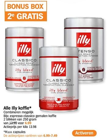 Promoties Illy espresso classico gemalen koffie - Illy - Geldig van 20/03/2023 tot 26/03/2023 bij Albert Heijn