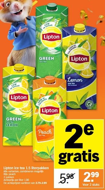 Promoties Lipton ice tea peach - Lipton - Geldig van 20/03/2023 tot 26/03/2023 bij Albert Heijn
