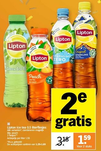 Promoties Lipton ice tea peach - Lipton - Geldig van 20/03/2023 tot 26/03/2023 bij Albert Heijn