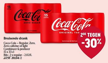 Promoties Bruisende drank coca-cola - regular - Coca Cola - Geldig van 23/03/2023 tot 29/03/2023 bij Delhaize