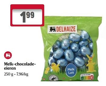 Promoties Melk-chocoladeeieren - Huismerk - Delhaize - Geldig van 23/03/2023 tot 29/03/2023 bij Delhaize