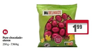 Promoties Pure chocoladeeieren - Huismerk - Delhaize - Geldig van 23/03/2023 tot 29/03/2023 bij Delhaize