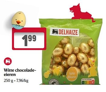 Promoties Witte chocoladeeieren - Huismerk - Delhaize - Geldig van 23/03/2023 tot 29/03/2023 bij Delhaize