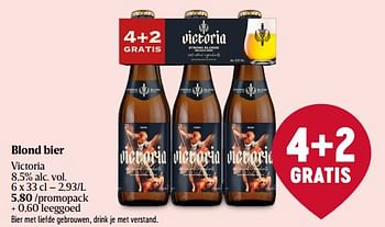 Promoties Blond bier victoria - Victoria - Geldig van 23/03/2023 tot 29/03/2023 bij Delhaize