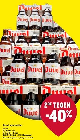 Promoties Blond speciaalbier duvel - Duvel - Geldig van 23/03/2023 tot 29/03/2023 bij Delhaize