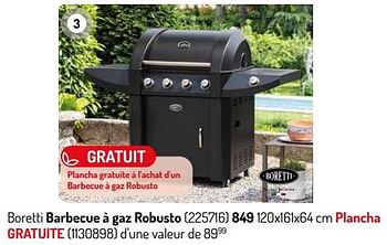 Promotions Boretti barbecue à gaz robusto - Boretti - Valide de 01/03/2023 à 31/08/2023 chez Oh'Green