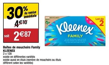 Promotions Boîtes de mouchoirs family kleenex - Kleenex - Valide de 21/03/2023 à 26/03/2023 chez Migros