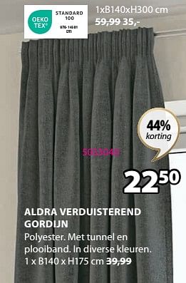 Promoties Aldra verduisterend gordijn - Huismerk - Jysk - Geldig van 20/03/2023 tot 10/04/2023 bij Jysk