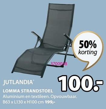 Promoties Lomma strandstoel - Jutlandia - Geldig van 20/03/2023 tot 10/04/2023 bij Jysk