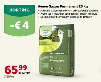 Promoties Aveve gazon permanent - Huismerk - Aveve - Geldig van 27/03/2023 tot 08/04/2023 bij Aveve